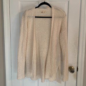 Hollister Cream Fuzzy Cardigan